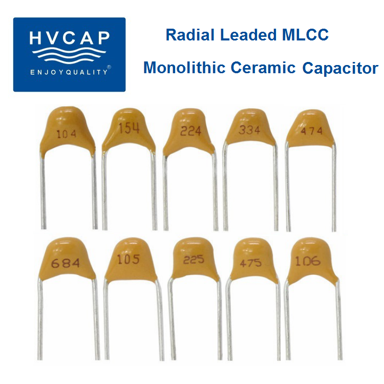 0.1UF / 100NF / 104 Ceramic Capacitor,Radial Lead MLCC 104,224,474 Capacitors