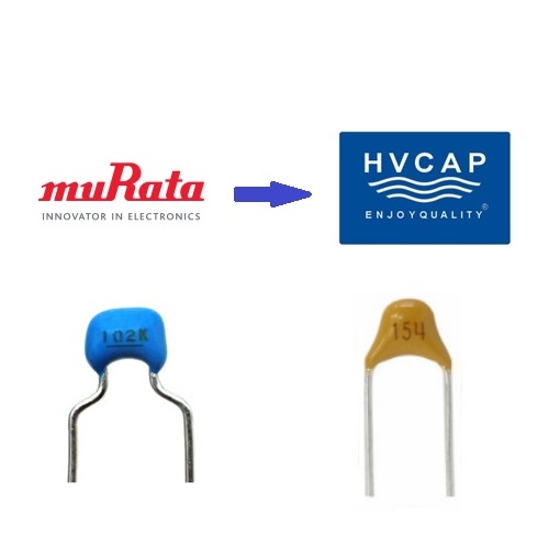 Murata TDK Radial Leaded MLCC Replacement Alternative Equivalent by HVC Capacitor